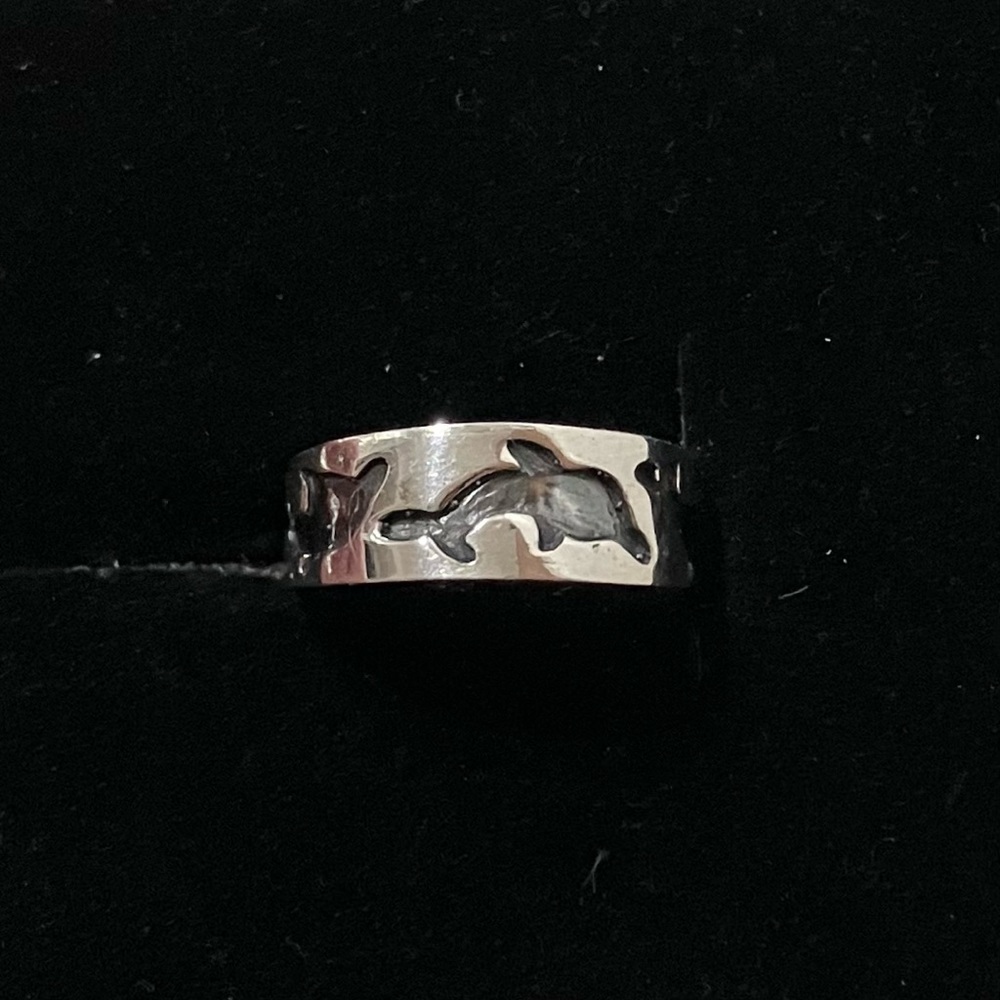 Sterling Silver 925 Dolphin Toe Ring